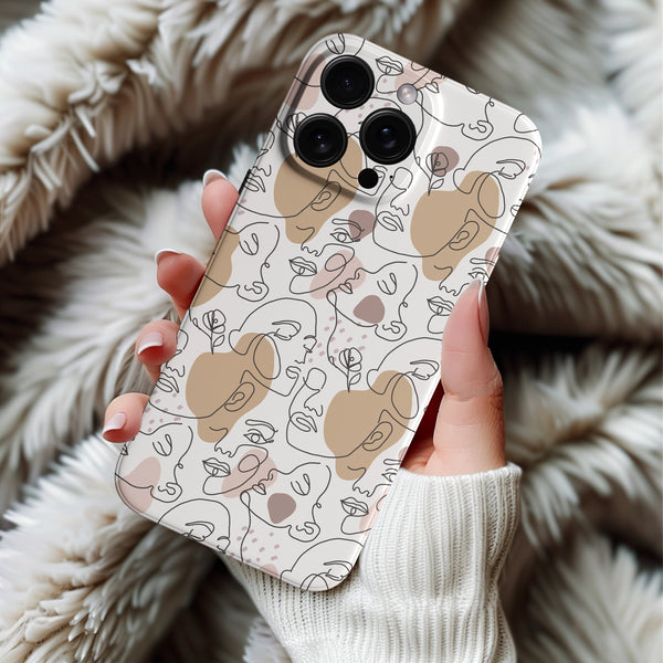 Coque iPhone Visages Minimalistes
