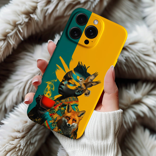 Coque iPhone Enfant mystique et animaux
