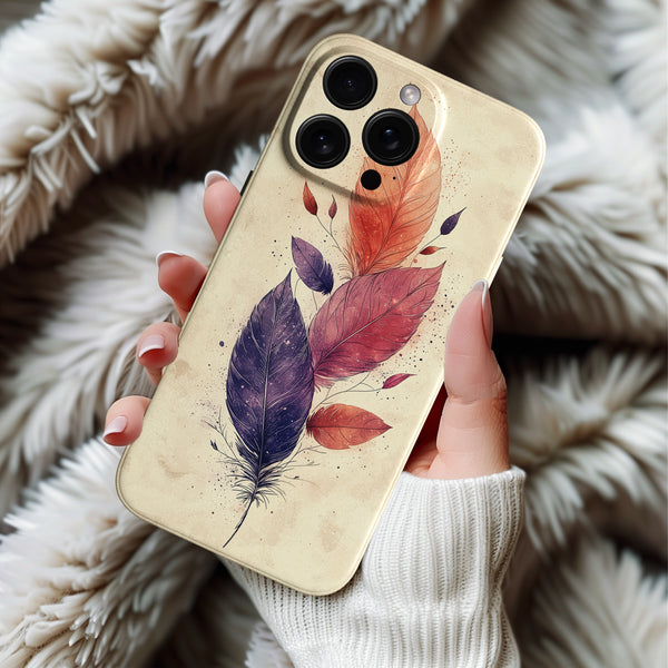 Coque iPhone Plumes Artistiques