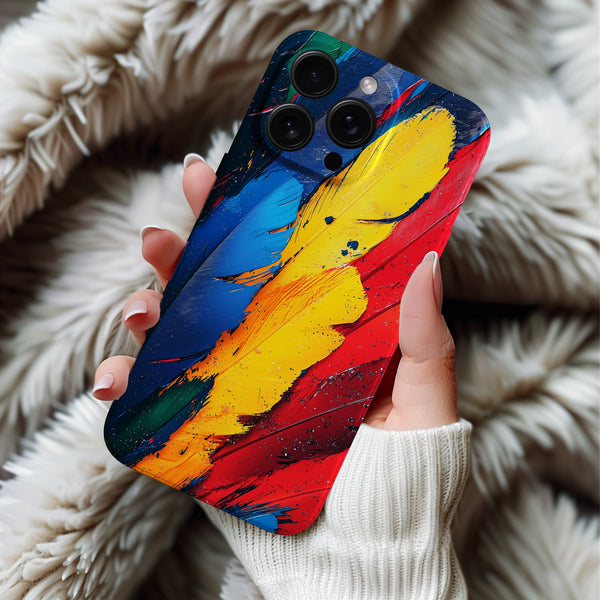 Coque iPhone Plumes Colorées