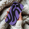 Coque iPhone Motif Abstrait Violet/Noir