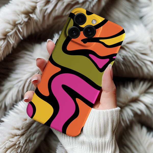 Coque iPhone Motif Abstrait Pop