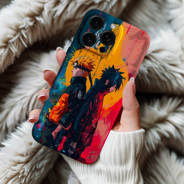 Coque iPhone Naruto et Sasuke