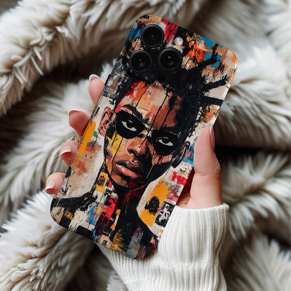 Coque iPhone Portrait Artistique avec Style Urbain