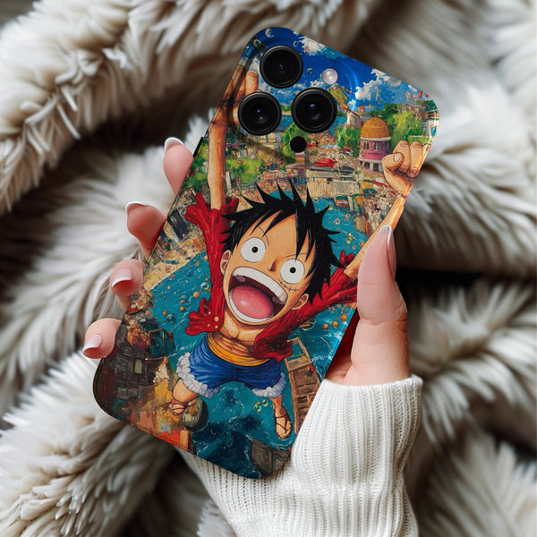 Coque iPhone Luffy Joyeux à l'Aventure