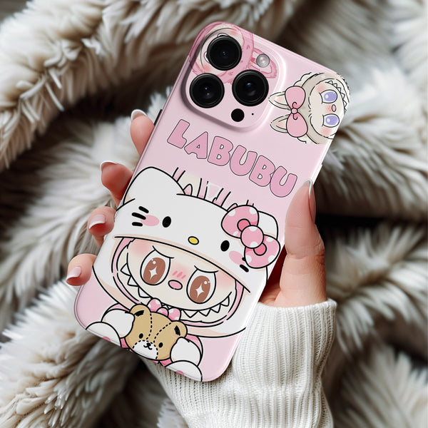 Coque iPhone Labubu avec Design Mignon et Couleurs Douces