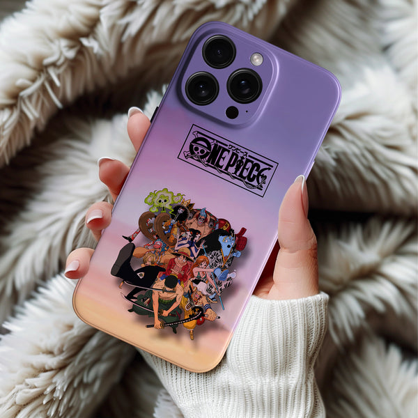 Coque iPhone Équipage de Luffy en Couleurs