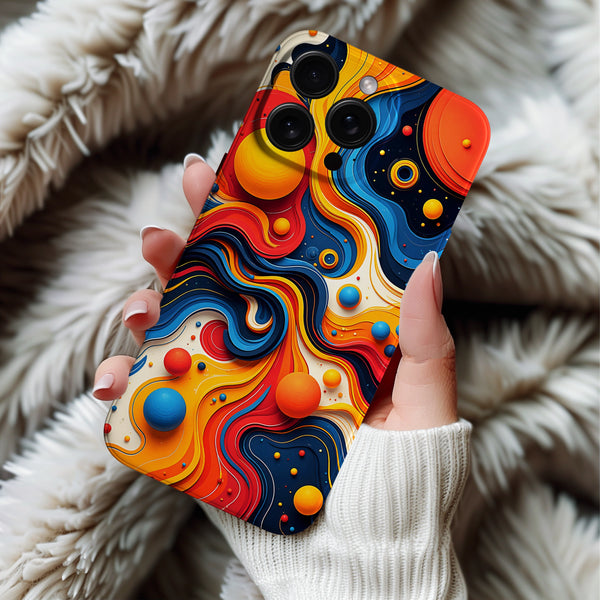 Coque iPhone Design Galactique aux Couleurs Dynamiques