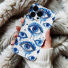 Coque iPhone Art Aquarelle des Yeux Bleus