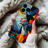 Coque iPhone Artistique avec Portrait Abstrait