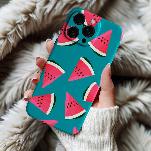 Coque iPhone Colorée avec Motif de Pastèque