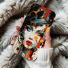 Coque iPhone Moderne avec Portrait Stylisé