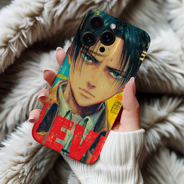 Coque iPhone Levi Ackerman en Style Graphique