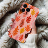 Coque iPhone Feuilles d’Automne Rose