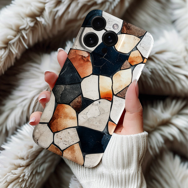 Coque iPhone Design Terrazzo Naturel
