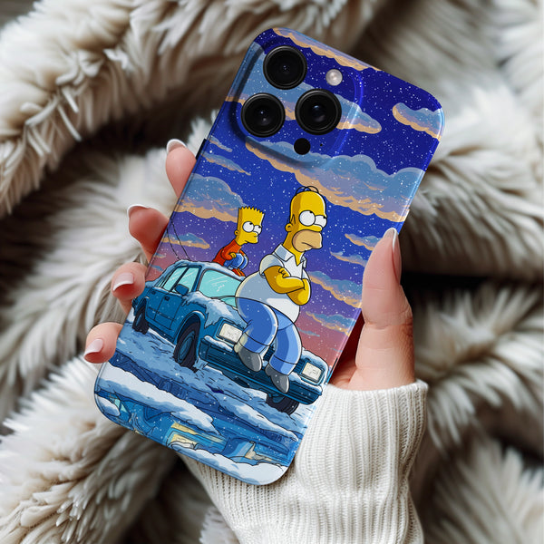 Coque iPhone The Simpsons Homer & Bart