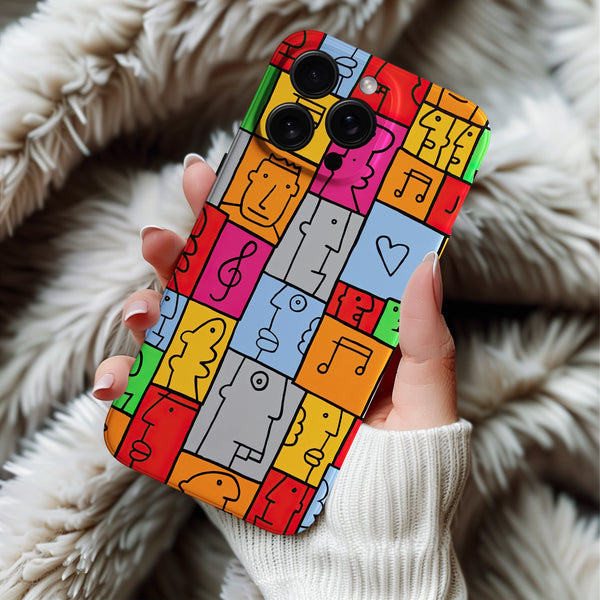 Coque iPhone Art Abstrait Coloré