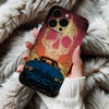 Coque iPhone Tête de Mort & Voiture Vintage