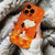 Coque iPhone Chien Cartoon Automne Orange