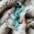 Coque iPhone Marbre Émeraude avec Veines Dorées